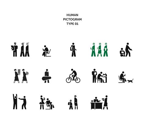 Human pictogram design on Behance