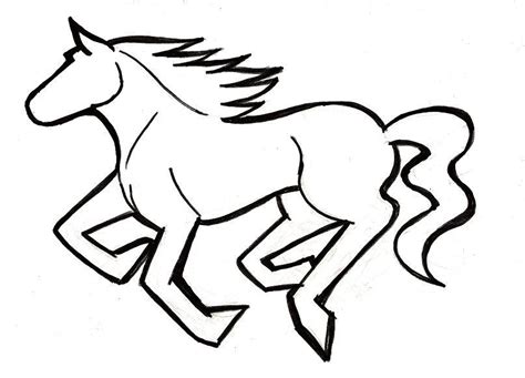 Easy Drawing Horses at GetDrawings | Free download