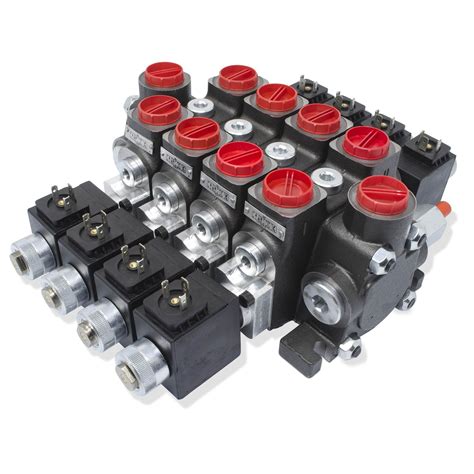 Hydraulic Solenoid Directional Control Valve, Double Acting, 4 Spool ...