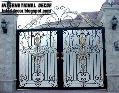 Modern Iron gate designs, glided black iron gate designs