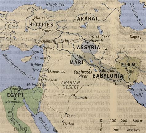 Map of Genesis | Map, Babylon, Caspian sea