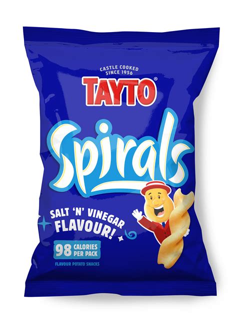 Tayto Spirals Salt & Vinegar 16 x 60g - Sweets Of Ireland