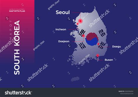 South Korea Map Flag Info Graphic Stock Vector (Royalty Free) 2020396454 | Shutterstock