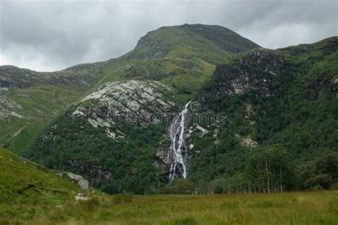 Close View of Steall Waterfall Cascades Stock Photo - Image of close, beautiful: 267165672