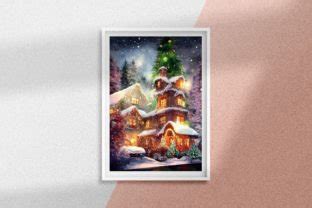 Christmas House Watercolor Background Graphic by Meow.Backgrounds ...