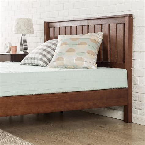 Zinus Vivek 37 Deluxe Wood Platform Bed Frame With Headboard Queen ...