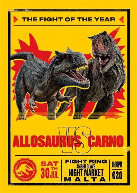 Allosaurus vs carnotaurus poster | Jurassic Park | Know Your Meme