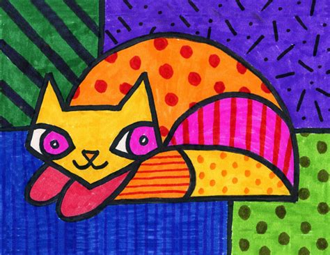 Draw a Romero Britto Cat | Art Projects for Kids | Bloglovin’