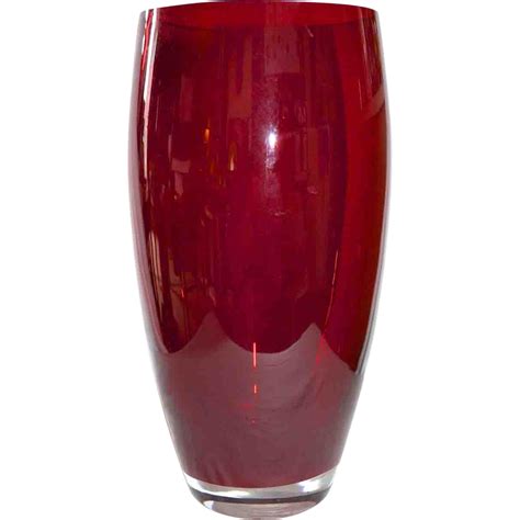 Large Deep Red Glass Poland Made for Bombay Company Vase SOLD on Ruby Lane