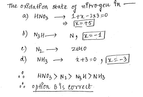 Oxidation State Of N