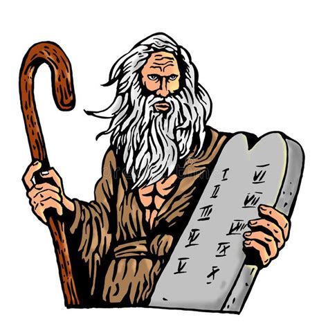 Moses Ten Commandments law. Illustration of Moses Carrying The Ten Commandments #Sponsored , # ...