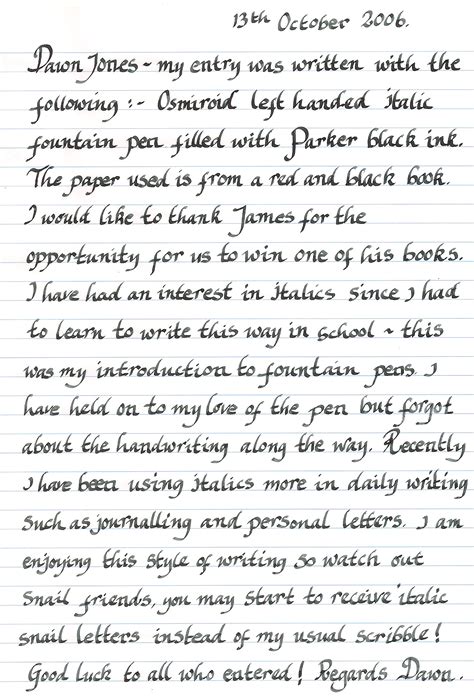 Italic Handwriting Competition - Page 4 - Calligraphy Discussions - The ...