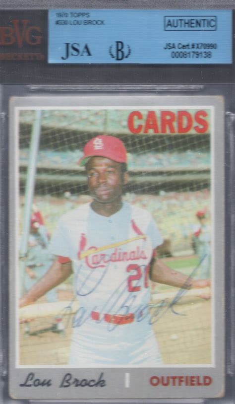 1970 Topps Lou Brock autograph (With images) | Sports cards, Baseball ...