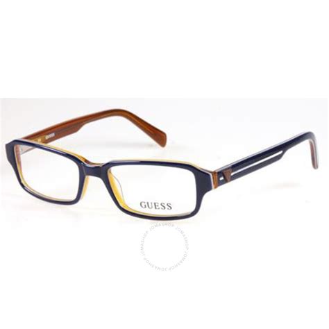 Guess Unisex Blue Rectangular Eyeglass Frames GU9102(GU9102)B2448 715583702950 - Eyeglasses ...