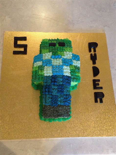 Minecraft Zombie Birthday Cake - How To Get Zombie Cake Skin In ...