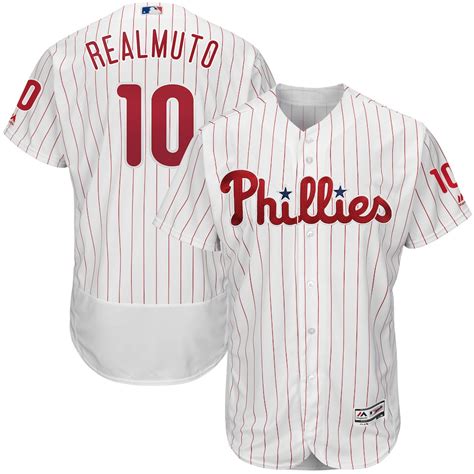 Men's Philadelphia Phillies JT Realmuto Majestic White Home Flex Base ...