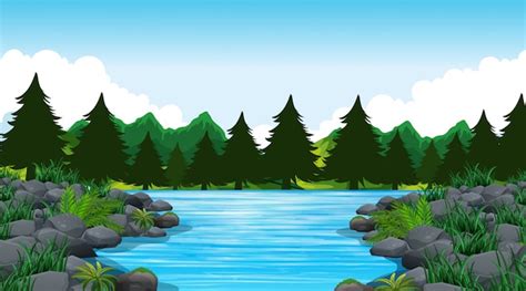 Free Vector | Empty background nature scene or background