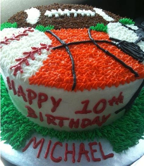 Sports Birthday cake | Sports birthday cakes, Boy birthday cake, Childrens birthday cakes