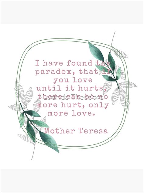 "Mother Teresa quote, Love" Poster for Sale by aim2175 | Redbubble