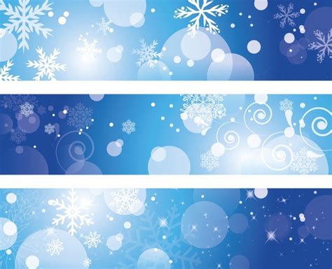 Winter Snow Banner Clipart