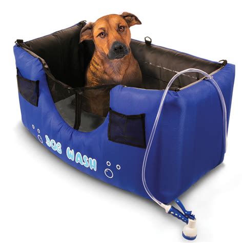 The Only Inflatable Dog Shower - Hammacher Schlemmer