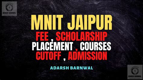 MNIT Jaipur : Fees , Ranking , Cutoff , Placement , Courses , Admission ...