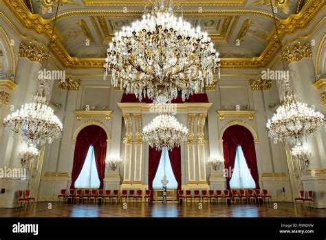 Interior of the Royal Palace of Brussels (Belgium, 26/08/2008 Stock ...