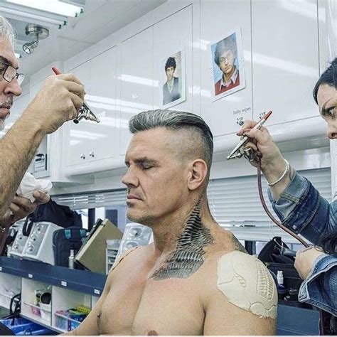 Cable’s Makeup!!! Deadpool 2! ♥️🖤 Josh Brolin Mens Hairstyles Undercut ...