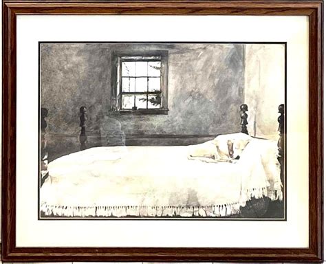 Bid Now: Master Bedroom by Andrew Wyeth, Framed Print - May 6, 0123 9: ...