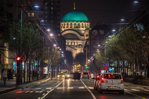 Belgrade, Serbia. - Bright Night Lights