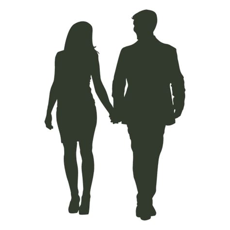 Couple Walking Silhouette Formal PNG & SVG Design For T-Shirts