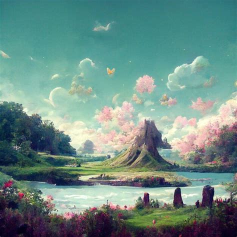 Premium AI Image | Anime Style Landscape Art