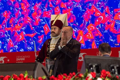 Recep Tayyip Erdogan editorial image. Image of flag - 189489310