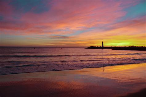 Santa Cruz Harbor Lighthouse Fine Art Photography Sunset | Etsy