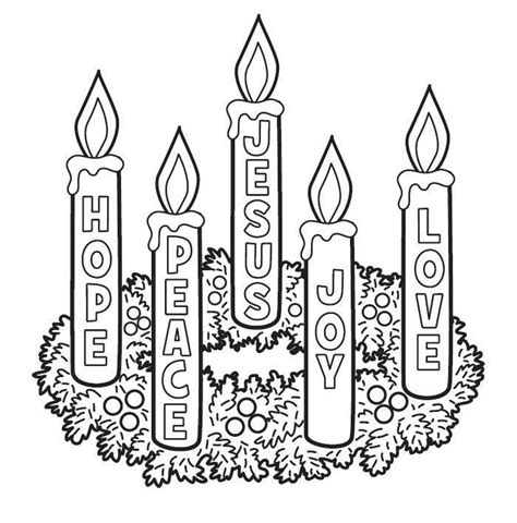 advent wreath coloring page - Google Search | Advent coloring ...