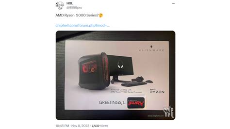 New AMD Ryzen 9000 CPU series appears in Alienware marketing