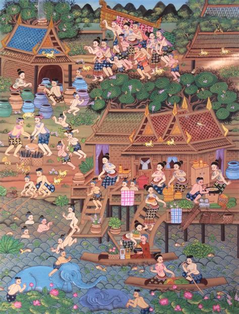 Traditional Thai Folk Art - Original Art For Sale | Royal Thai Art