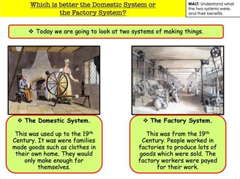 Which is better the Domestic System or the Factory System? | Teaching ...