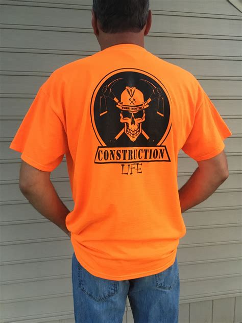 T-Shirt - Safety Orange - Construction Life