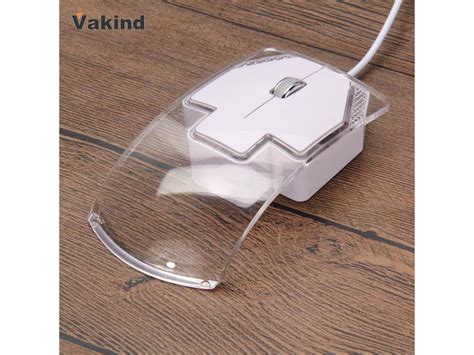 Creative Clear Computer Mouse 1000DPI Optical LED Blue Light ...