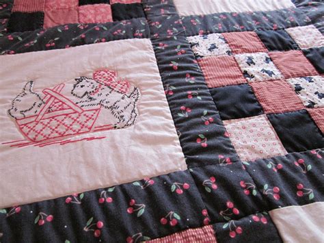 This project combines some hand embroidery with quilt squares. We did only 12 squares, (6 ...