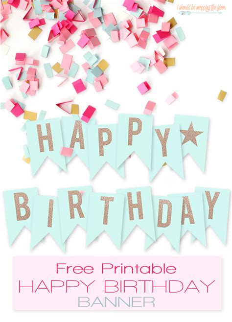 Free Printable Happy Birthday Banner | Large party banner ready to ...