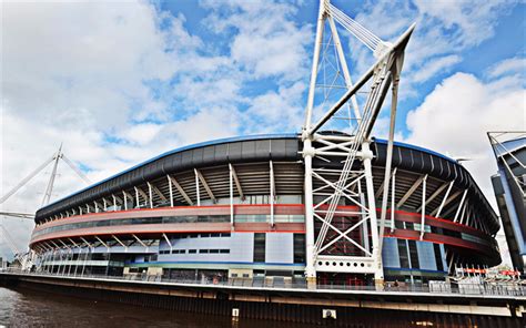 Download wallpapers Stadiwm y Mileniwm, Millennium Stadium, Cardiff, Wales, football stadium ...