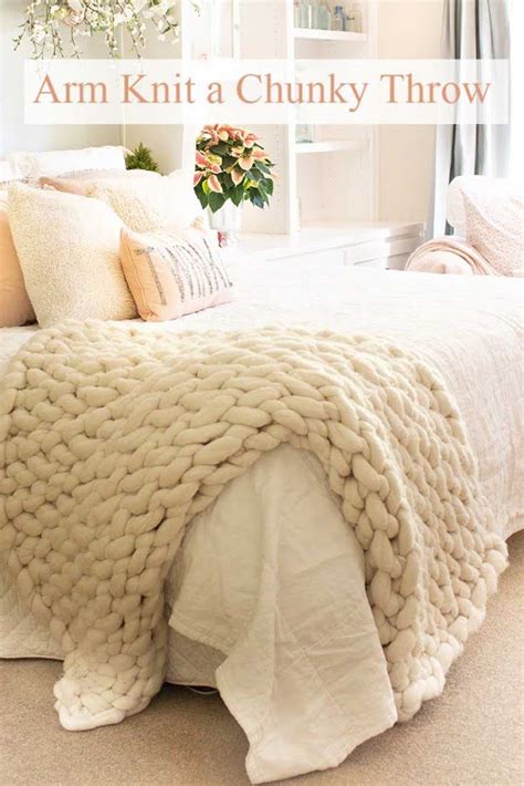 24 Easy DIY Chunky Knit Blankets That Are All the Rage