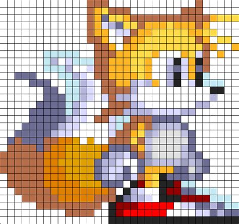 Super Classic Tails Perler by Vickicutebunny on DeviantArt