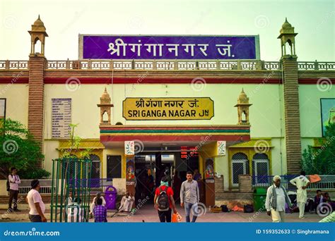 Outside View of Sri Ganganagar Railway Station in Rajasthan, India Editorial Stock Photo - Image ...