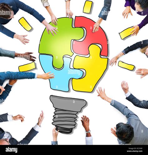 Business People Working Together and Innovation Concept Stock Photo - Alamy