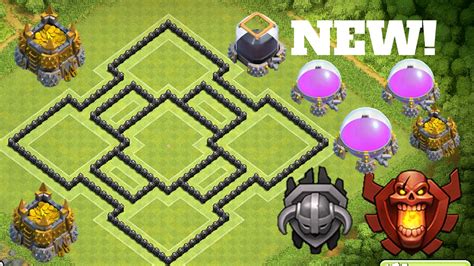 New EPIC TOWN HALL 8 (TH8) TROPHY BASE DEFENSE! 2016 | TH8 Loot Protective Base - YouTube