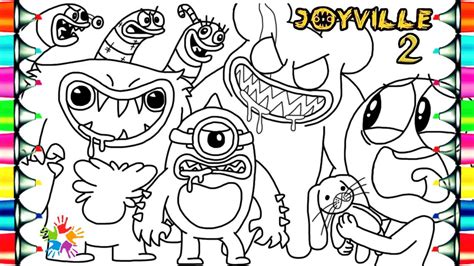 JOYVILLE 2 NEW Coloring Pages / How to Color MONSTERS from JOYVILLE 2 - YouTube