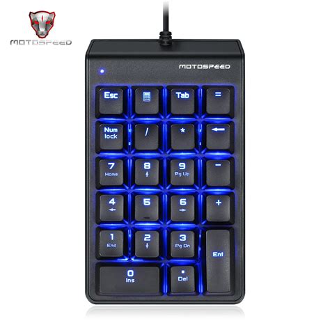 MOTOSPEED K22 Mechanical Numeric Keypad Wired Backlight Keyboard 22 ...